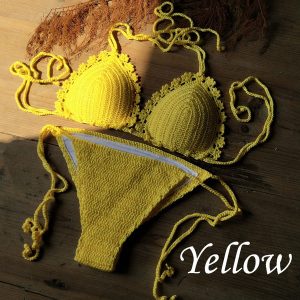 Handmade-Crochet-Bikini-Set-Push-Up-10-yellow