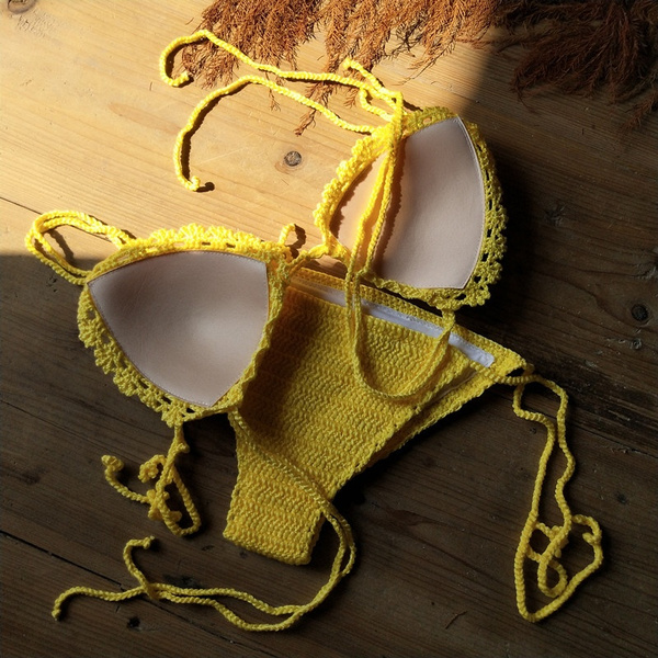 Handmade-Crochet-Bikini-Set-Push-Up-11-yellow